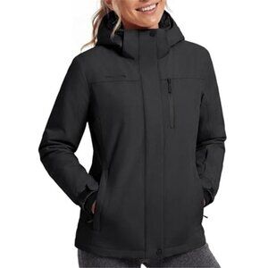 Women's Waterproof Ski Snow Jacket Fleece Lined Warm Winter Rain Coat